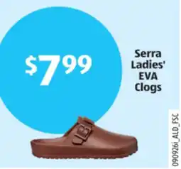 Aldi Serra Ladies' EVA Clogs offer
