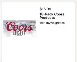 Walgreens Coors Products offer