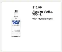 Walgreens Absolut Vodka offer