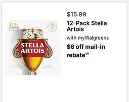 Walgreens 12-Pack Stella Artois offer