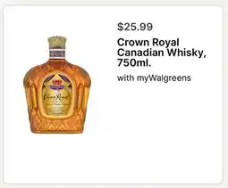 Walgreens Crown Royal Canadian Whisky, 750ml offer