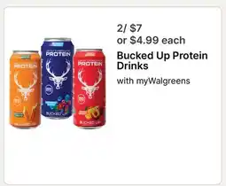 Walgreens Bucked Up Protein Drinks offer