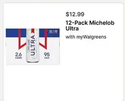 Walgreens 12-Pack Michelob Ultra offer