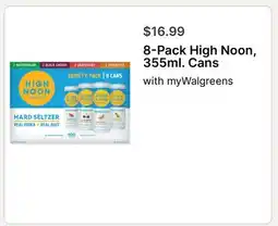 Walgreens 8-Pack High Noon, 355ml. Cans offer