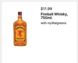 Walgreens Fireball Whisky, 750ml offer