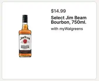 Walgreens Select Jim Beam Bourbon offer