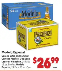 Vallarta Supermarkets Modelo Especial Corona Extra and Familiar offer