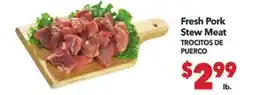 Vallarta Supermarkets Fresh Pork Stew Meat / TROCITOS DE PUERCO offer