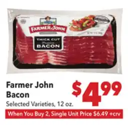 Vallarta Supermarkets Farmer John Bacon offer