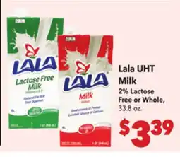 Vallarta Supermarkets Lala UHT Milk offer