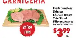 Vallarta Supermarkets Fresh Boneless Skinless Chicken Breast Thin Sliced / MILANESA DE PECHUGA DE POLLO offer