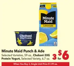 Vallarta Supermarkets Minute Maid Punch & Ade offer