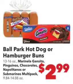 Vallarta Supermarkets Ball Park Hot Dog or Hamburger Buns offer