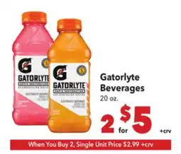 Vallarta Supermarkets Gatorlyte Beverages offer