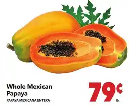 Vallarta Supermarkets Whole Mexican Papaya / PAPAYA MEXICANA ENTERA offer