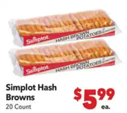 Vallarta Supermarkets Simplot Hash Browns offer