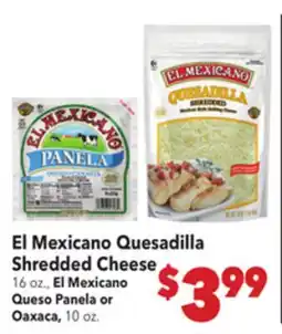 Vallarta Supermarkets El Mexicano Quesadilla Shredded Cheese offer