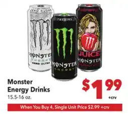 Vallarta Supermarkets Monster Energy Drinks offer
