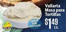 Vallarta Supermarkets Vallarta Masa para Tortillas offer