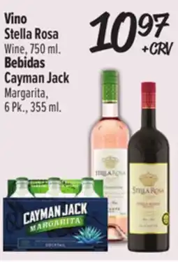 El Super Vino Stella Rosa, Bebidas Cayman Jack offer