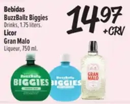El Super Bebidas BuzzBallz Biggies, Licor Gran Malo offer