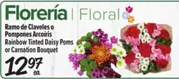 El Super Ramo de Claveles o Pompones Arcoíris / Rainbow Tinted Daisy Pomsor Carnation Bouquet offer