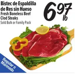 El Super Bistec de Espaldilla de Res sin Hueso / Fresh Boneless Beef Clod Steaks offer