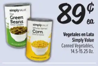 El Super Vegetales en Lata Simply Value offer