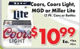 Valley Marketplace Coors, Coors Light, MGD or Miller Lite offer