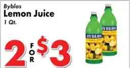 Valley Marketplace Byblos Lemon Juice offer