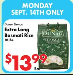 Valley Marketplace Dunar Elonga Extra Long Basmati Rice offer