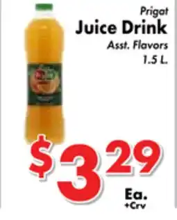 Valley Marketplace Prigat Juice Drink offer