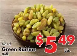 Valley Marketplace Green Raisins offer