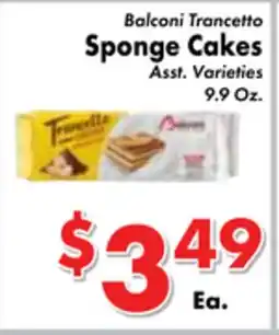Valley Marketplace Balconi Trancetto Sponge Cakes offer