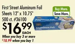 Smart & Final First Street Aluminum Foil Sheets offer