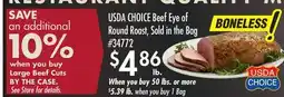 Smart & Final USDA CHOICE Beef Eye of Round Roast offer