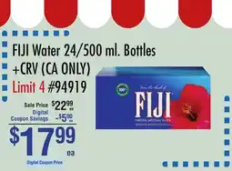 Smart & Final FIJI Water offer