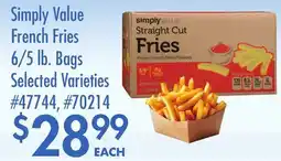 Smart & Final Simply Value French Fries offer