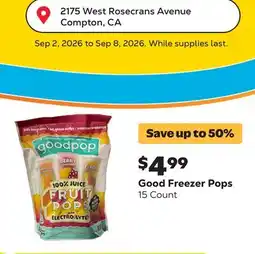 Grocery Outlet Freezer Pops offer