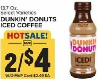 Food Lion Dunkin' Donuts Iced Coffee offer