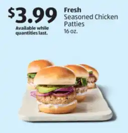 Aldi Fresh Seasoned Chicken Patties offer