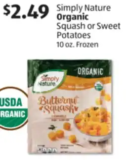 Aldi Simply Nature Organic Squash or Sweet Potatoes offer