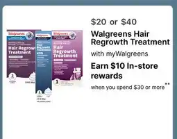 Walgreens Walgreens Hair Regrowth Treatment offer