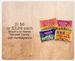 Walgreens Brach's or Nerds Harvest Candy offer