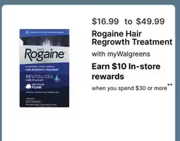 Walgreens Rogaine Hair Regrowth Treatment offer