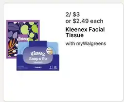 Walgreens Kleenex Facial Tissue offer
