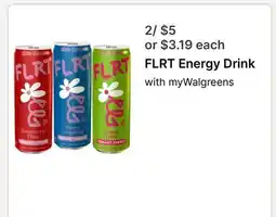 Walgreens FLRT Energy Drink offer