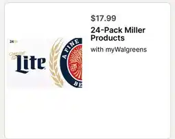 Walgreens 24-Pack Miller Products offer