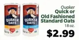 Living Fresh Market Quaker Quick or Old Fashioned Standard Oats offer
