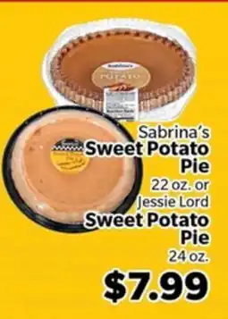 Living Fresh Market Sabrina's Sweet Potato Pie or Jessie Lord Sweet Potato Pie offer
